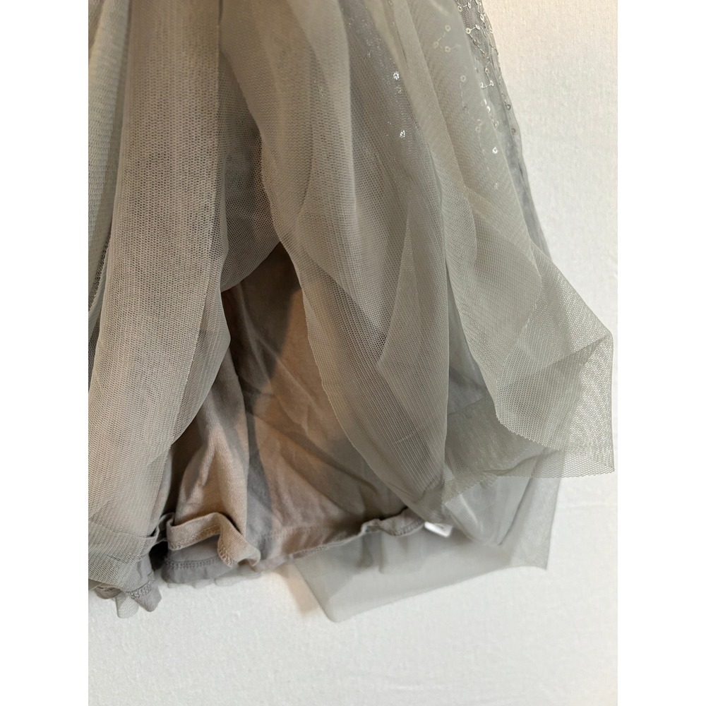 Gap Kids Girls Silver Sequin Tulle Party Dress Grey Size M 8 Holiday Sparkle‎ - Picture 4 of 10